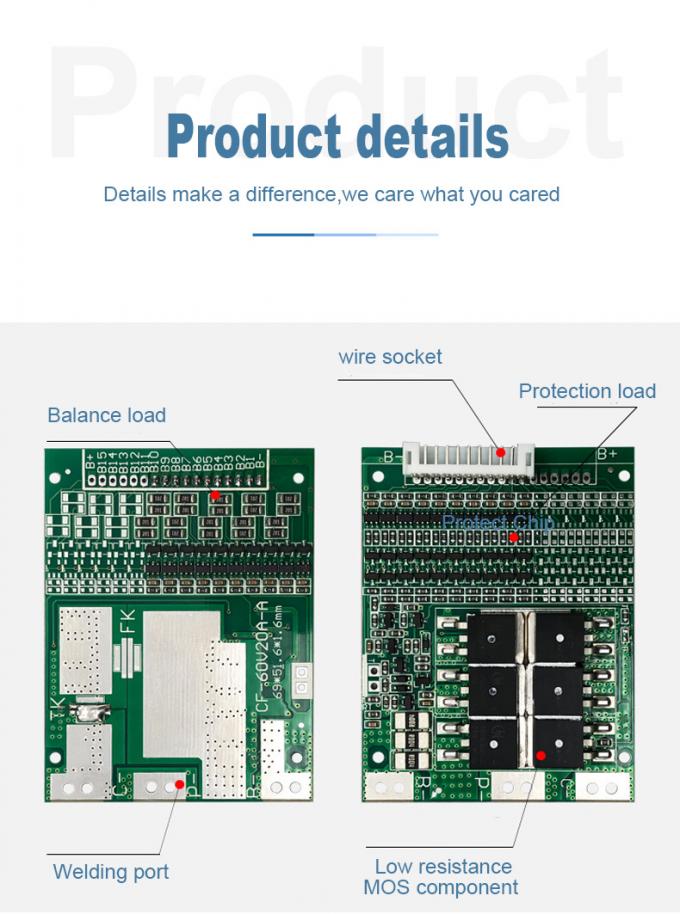 15A 20A 36V 10S Battery BMS Board PCB BMS Protection Board