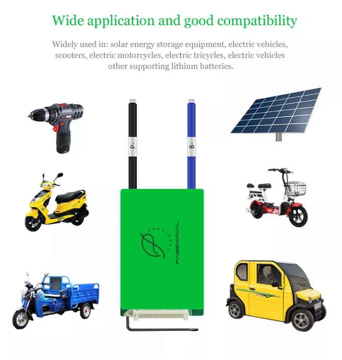 LiFePO4 Battery BMS 16S 48V 100A Li Ion Battery BMS 3.2V For EV Ebike