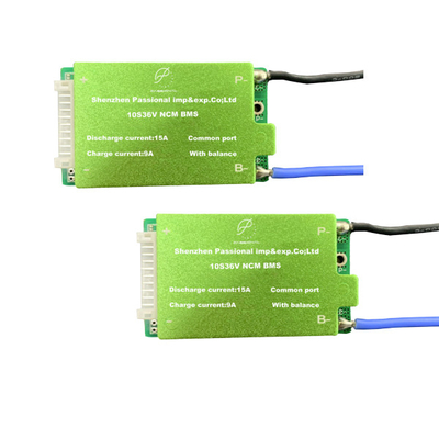 Lithium Battery Protection BMS PCB Board 10S 36V 15A 0.065mm