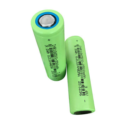 3.7 V 2500mah 18650 Battery Cell 3C High Rate Power MSDS Approval