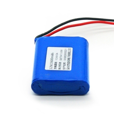 Long Life Cycle Rechargeable 12v 2.6ah Li Ion Battery Pack For Digital Cameras