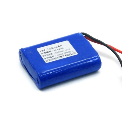 Long Life Cycle Rechargeable 12v 2.6ah Li Ion Battery Pack For Digital Cameras