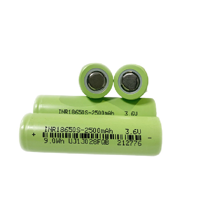 3.7 V 2500mah 18650 Battery Cell 3C High Rate Power MSDS Approval