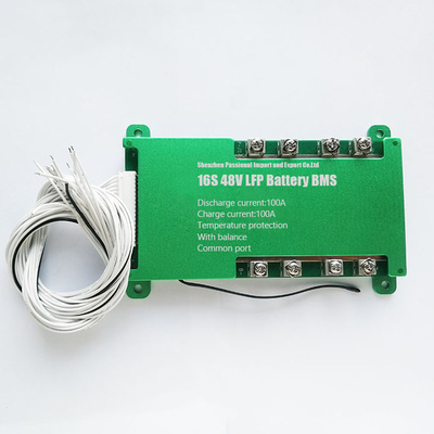 Withstand 85v LiFePO4 Battery BMS Common Port 16S 48V 100A BMS Screw Type