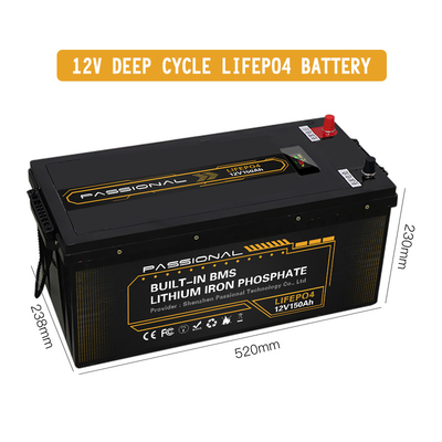 E Bike 12V 150Ah Rechargeable Lithium Battery LiFePO4 Replace Lead Acid