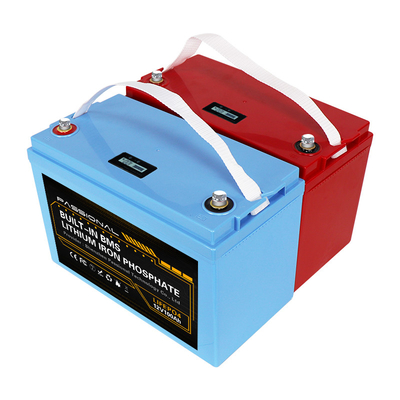LFP Rechargeable 12v 100ah Lifepo4 Lithium Battery Pack Waterproof Blue