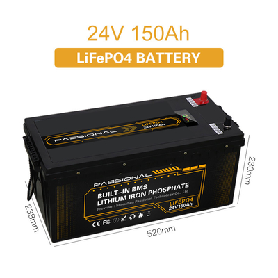 Electric Forklift EV Solar System Energy Storage LFP Battery Pack 24V 150Ah With BMS