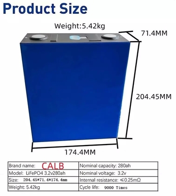 3.2v 280ah Lifepo4 Ev Battery Rechargable Solar Energy Storage
