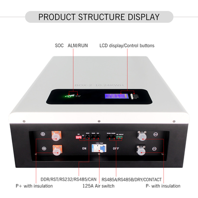 Energy Storage LiFePO4 Lithium Battery Pack 10kwh 48V 200Ah 51.2v