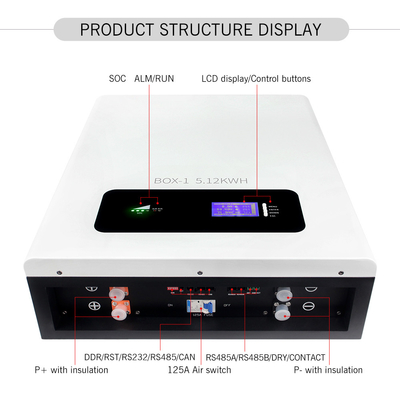 5kwh 48V 100Ah 51.2v Lithium Wall Battery Energy Storage LiFePO4 Lithium Battery Pack