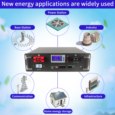 100Ah 51.2v Energy Storage Rack , 5kwh 48V LiFePO4 Lithium Battery Pack