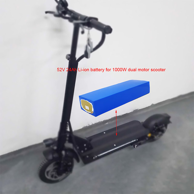 Powerful 52v 24ah Li Ion Battery Pack For 1000w Dual Motor Scooter