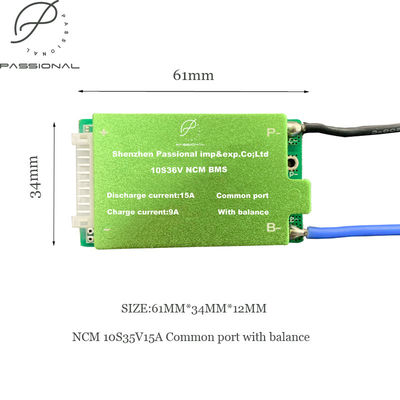 10S 36V 15A Li Ion Battery BMS Balance PCB BMS Lithium Battery