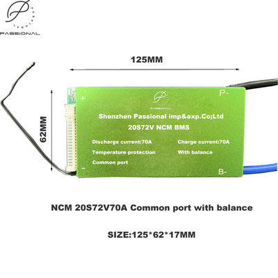 NCM Li Ion Battery BMS 20S 72V 70A Lithium Battery Management System