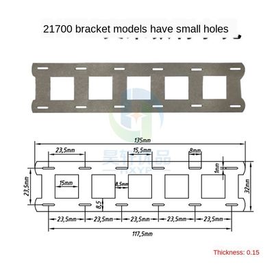 Battery Support Bracket Spacing 23.5mm 2P 21700 Nickel Strip For Battery Connection