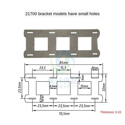 Battery Support Bracket Spacing 23.5mm 2P 21700 Nickel Strip For Battery Connection