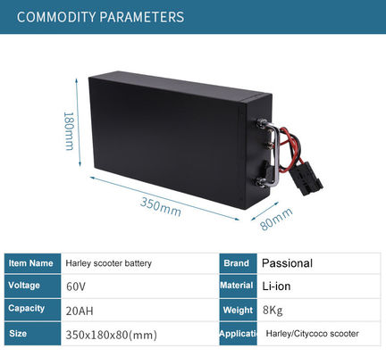 NMC Citycoco Battery 60V 20Ah 30Ah Harley Electric Scooter Battery