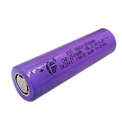 Purple 3.7v FST 2500mah 3C Rechargeable Li Ion 18650 Battery Cell