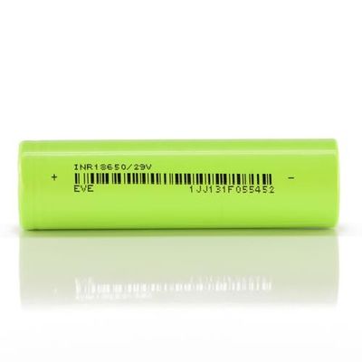 18650 Battery Cell 2900mAh 3.7V NCM EVE Lithium Ion Cells Light Green For Ebike